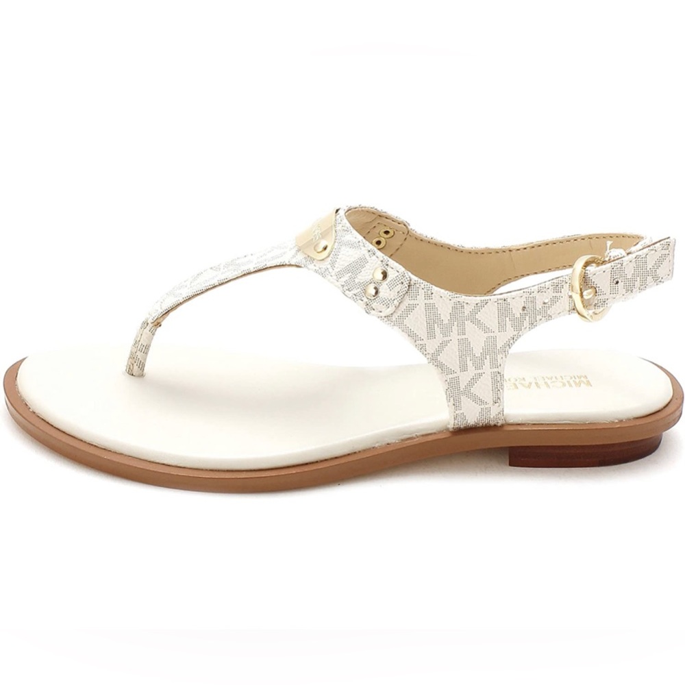 NWOB MICHAEL KORS authentic MK Plate Thong sandal no box - Picture 2 of 12